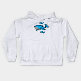 Whales graphic Kids Hoodie